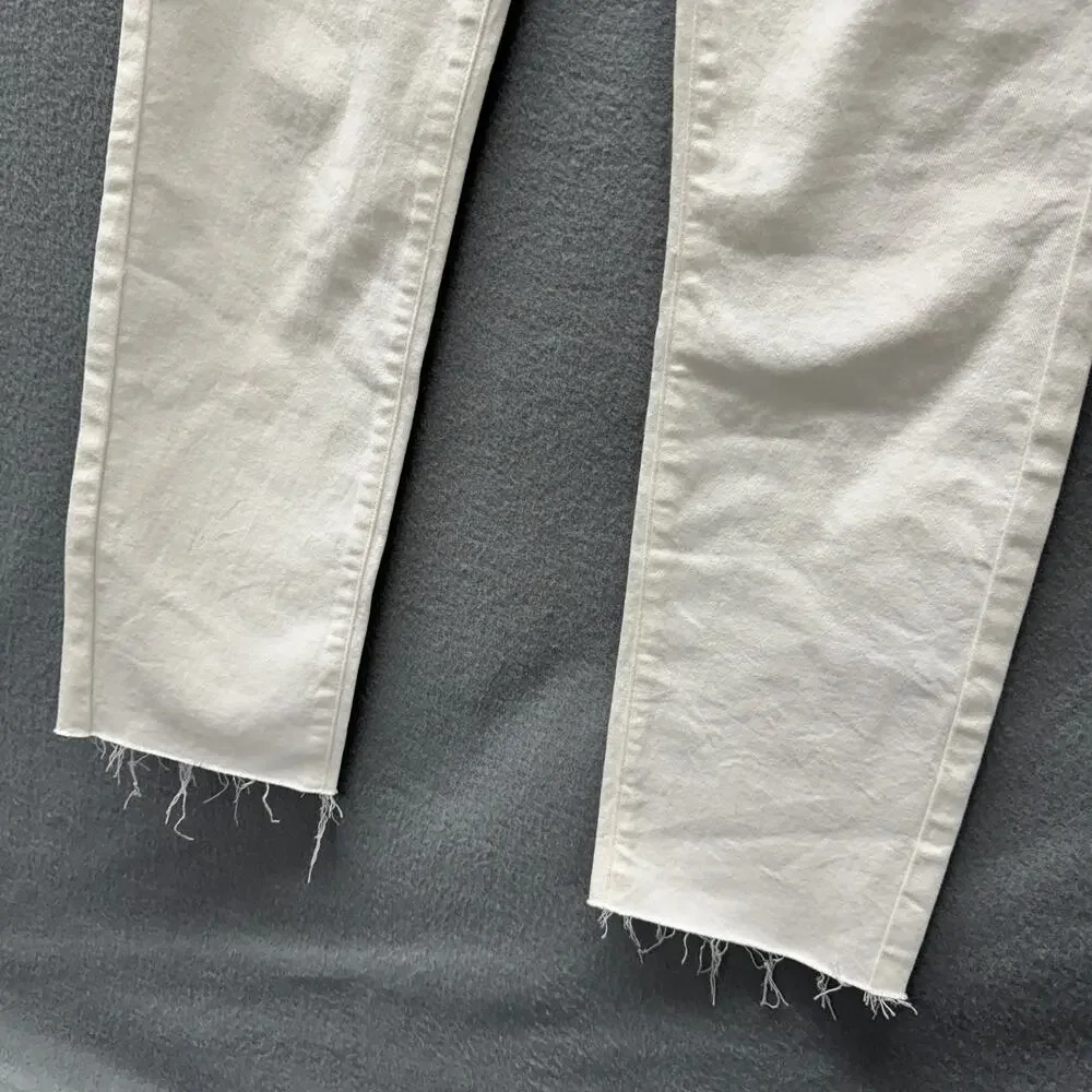 Paige Edgemont Jeans Womens‎ 27 (28x28 ACTUAL) High Rise White Denim Moto Skinny